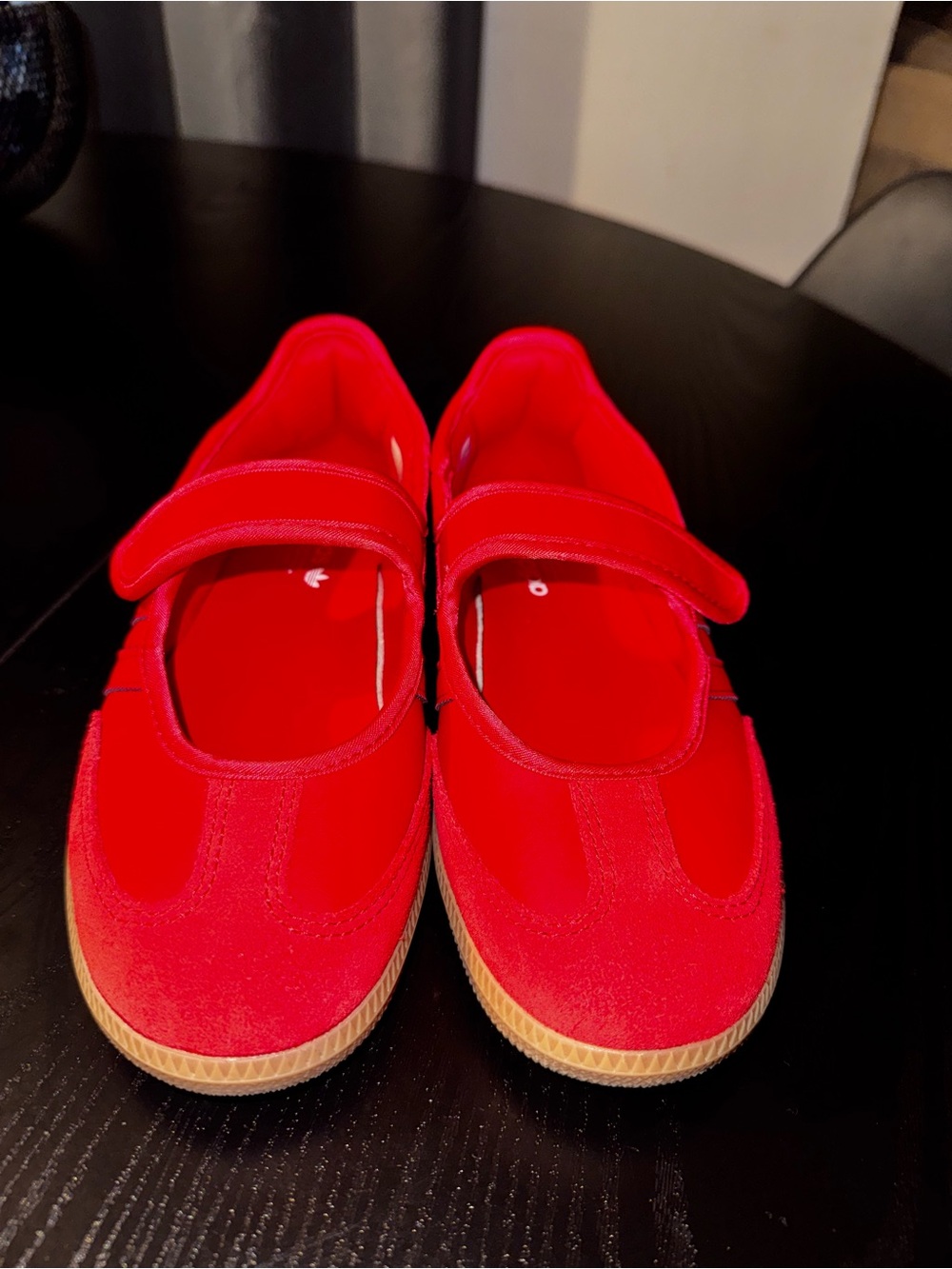 adidas Kids Red Mary Jane Sneakers - Picture 2 of 6